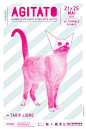 Agitato Cat Poster