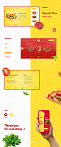 快餐食品官网网页模板素材 Fast Food Website Template :  