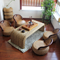 实木茶几简约,现代茶桌椅组合,茶几茶台茶艺桌,藤编创意小家具