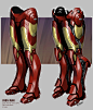 Iron Man (2006) - Iron Man Mk 3 Suit Mechanicals, Phil Saunders : I spent a lot of time working out how the internal mechanicals of the Mk 3 suit might look, as well as how the major components might expand to allow Tony to fit in the suit, before we came