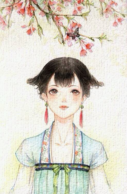 回复：【分享】都是美美的古风～_插画吧_...