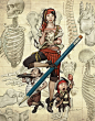 a pirate in anatomy, JH Stonehouse : the cover work of my anatomy book - Stonehouse's anatomy note<br/>/ 2017