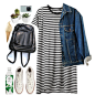 A fashion look from January 2015 featuring converse shoes, black zipper bag and Pier 1 Imports. Browse and shop related looks.