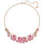 Swarovski | Lilia Necklace, Large, Multi-colored, Rose gold plating : Flutter into the season in this butterfly-inspired statement necklace, shining in rose gold plating and an accumulation of pink-hued pavé butterfly... Shop now