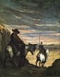 Don Quixote and Sancho Panza, by Honoré Daumier: 