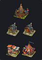Сoncept Art of Game Buildings. : These are my old concept art drawings made for the game The Tribes & Castles in 2013 - 2014 years.