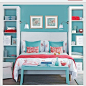 turquoise room decor - turquoise living room - turquoise bedroom ideas