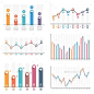 Bar and Line Charts - Infographic Template Vector EPS, AI Illustrator