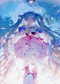 Anime 2046x2870 anime Hatsune Miku long hair twintails dress flower petals umbrella water crying anime girls anime Vocaloid anime