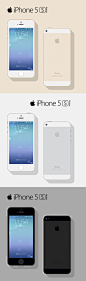 iPhone 5s Flat MockUp | GraphicBurger