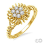 1/5 Ctw diamond fashion ring in 14k yellow gold.