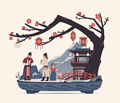 妖静静采集到插画--场景