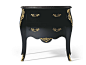 Louis XVI lacquered wooden bedside table with drawers MG 6456 by OAK Industria Arredamenti : Download the catalogue and request prices of Mg 6456 by Oak Industria Arredamenti, louis xvi lacquered wooden bedside table with drawers, Galleria collection