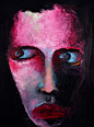 玛丽莲曼森：喜欢他的歌，还是他的画...  Watercolour paintings by Marilyn Manson