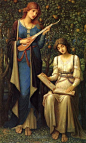 
John Melhuish Strudwick ~ When Apples Were Golden and Songs Were Sweet, But Summer had Passed Away ~ 1906
