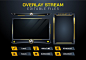 Twitch gaming streaming panel overlay yellow design template