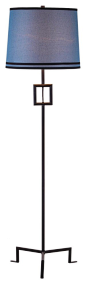 Hanover Floor Lamp ZMT-TMF8010B - Midnight Black; Dusk Blue Shade - contemporary - Floor Lamps - zopalo