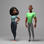 Dana & David character rigs, Gabriel Salas : With this project I hope to help balance the limited choice in terms of race that animators have when picking a character rig, so that they have the tools to generate more racially diverse content in their 