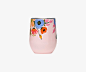 Lively Floral Blush Stemless Wine Cup : Our collection with Corkcicle pairs our signature florals with their innovative, triple-insulated drinkware—so you can enjoy your favorite hot or cold beverage anytime, anywhere. This 12-ounce stemless wine cup keep