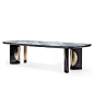 Rectangular table with marble top | Giorgio Collection