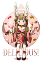 DELICIOUS! : 간식들 그리는게 즐거웠던 그림. 트위터에도 이 크기로 올렸는데 이상하게 줄어들어서 작게 올라가더라구요...