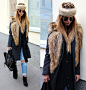 Andre fur hat : See looks like this and more from real people around the world on LOOKBOOK. #欧美#