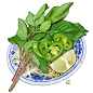 #food Pho Garnish - ItadakiYasu的插画