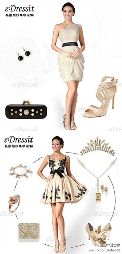 eDressit礼服时装定制采集到礼服婚纱搭配