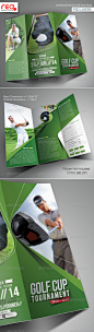 Golf Event Trifold Brochure Template - Corporate Brochures