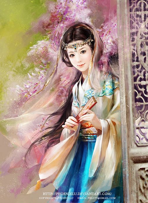 超唯美古风女生插画 - 插画图片_插画师...