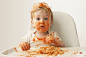 Mixed race baby boy eating spaghetti by Gable Denims on 500px