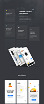 UI Kits : Introducing the X UI KIT! A fabulous assortment of 80 iPhone X sized screen templates ranging over 4 different categories; Walkthrough, Shop, Feed & Enter. With over 245+ components and easy to modify elements this iPhone X UI Kit is a must 