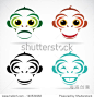 Vector image of an monkey on white background-动物/野生生物,自然-海洛创意（HelloRF） - 站酷旗下品牌 - Shutterstock中国独家合作伙伴