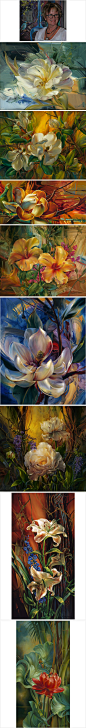 美国艺术家Vie Dunn - Harr花卉绘画