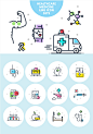 保健医学系列图标集Healthcare medicine line icon sets#ti013a22207 :  