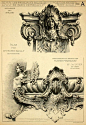 Architectural details of the palaces on the Esplanade des Invalides for the Exposition Universelle of 1900, Paris: 