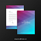 Letterhead template in gradient style Free Vector