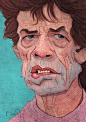 The " Fabulous " Rolling Stones illustrated : The Rolling Stones illustrated by Stavros Damos. This is the main part of a gallery show i am planning.