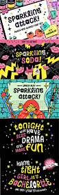 80/90年代复古有趣俏皮卡通游戏风格英文字体 Sparkling Attack! Font :  