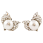 BUCCELLATI  Mabe Pearl Rose Cut Diamond White Gold Earrings