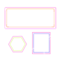 @D2B创意 电商炫酷边框霓虹灯风格促销图标装饰图案png元素