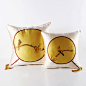 抱枕样板房 现代中式饰品团扇系列抱枕白底黄色花鸟抱枕靠垫包邮