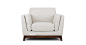 Ceni Fresh White Armchair - Fullscreen View 1 of 10.
