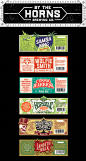 BY THE HORNS Brewing Co. : Branding project for By the Horns Brewing Co. from London UK.My task was to design a logo, default beer can, labels for their 6 core beers, keg badges and can box.Alex Bull (brewery owner) gave me a creative direction to design 