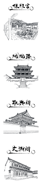 国之重器——沈阳故宫手绘明信片设计