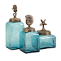 【纽约下城公园】 地中海风格蓝色贝壳装饰瓶组 现货 原创 设计 新款 2013 正品 代购  淘宝