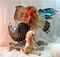 Baby Unicorn & Faerie Attendant - Nicole West Fantasy Art - Faerie Doll w/ unicorn - pretty