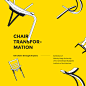 CHAIR TRANSFORMATION : Exhibition design of Moholy-Nagy University of Art and Design Budapest Institute of Architecture."100 chairs through 30 years.The exhibition counts 100 chairs. This amount of material is a peerless documentation which pays trib