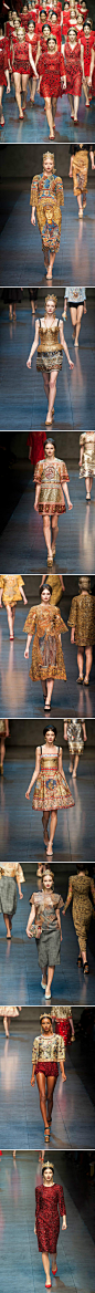 #2013米兰秋冬时装周# Dolce & Gabbana：教皇的华丽加冕。全图：http://t.cn/zYOy80t http://t.cn/zYO7WaR