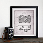 ''Fassin Camera 1938 Gray' 15"x18" Framed Art - contemporary - prints and posters - The Oliver Gal Artist Co